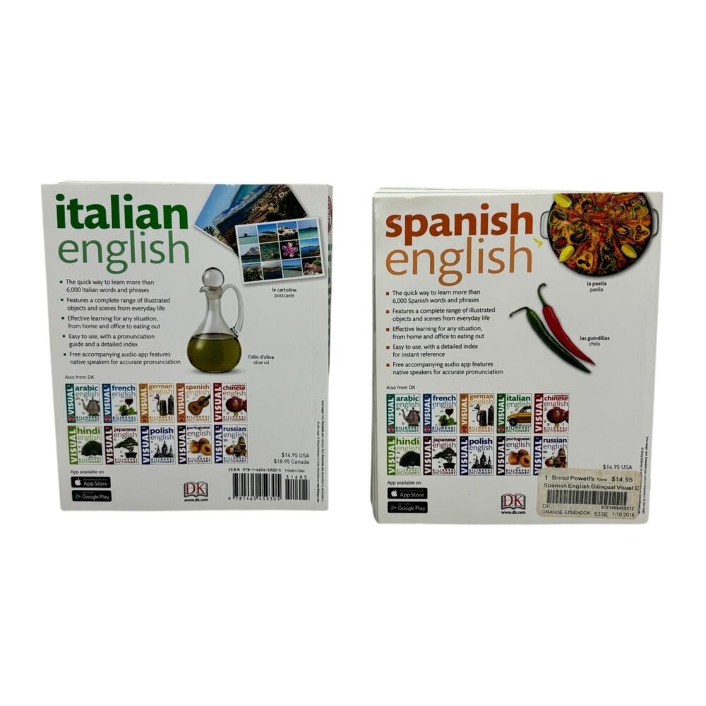 2 Spanish/ Italian, English Bilingual Visual Dictionary (DK Visual Dictionaries) - Picture 3 of 3